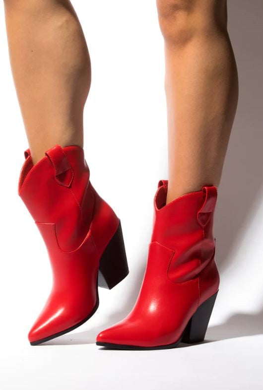$65 Red Sleeve Booties