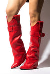 $65 Red Sleeve Booties