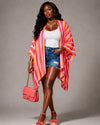 Pretty in Pink Striped Kimono