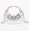 Silver Quilted Mini Handbag