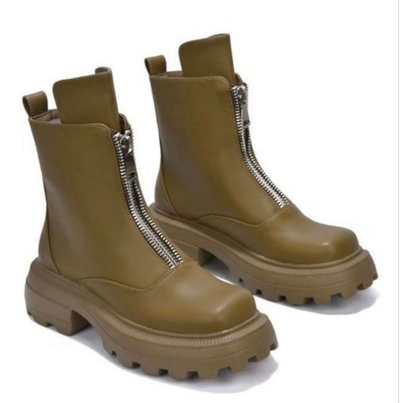 $55 Olive Booties