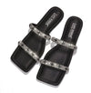 $25 Black Rhinestone Sandals