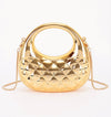 Gold Quilted Mini Handbag