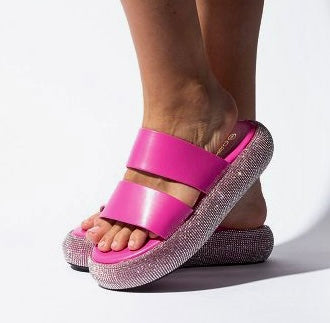 $45 Pink Platform Sandals