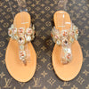 $35 Rose Gold Jeweled Sandals