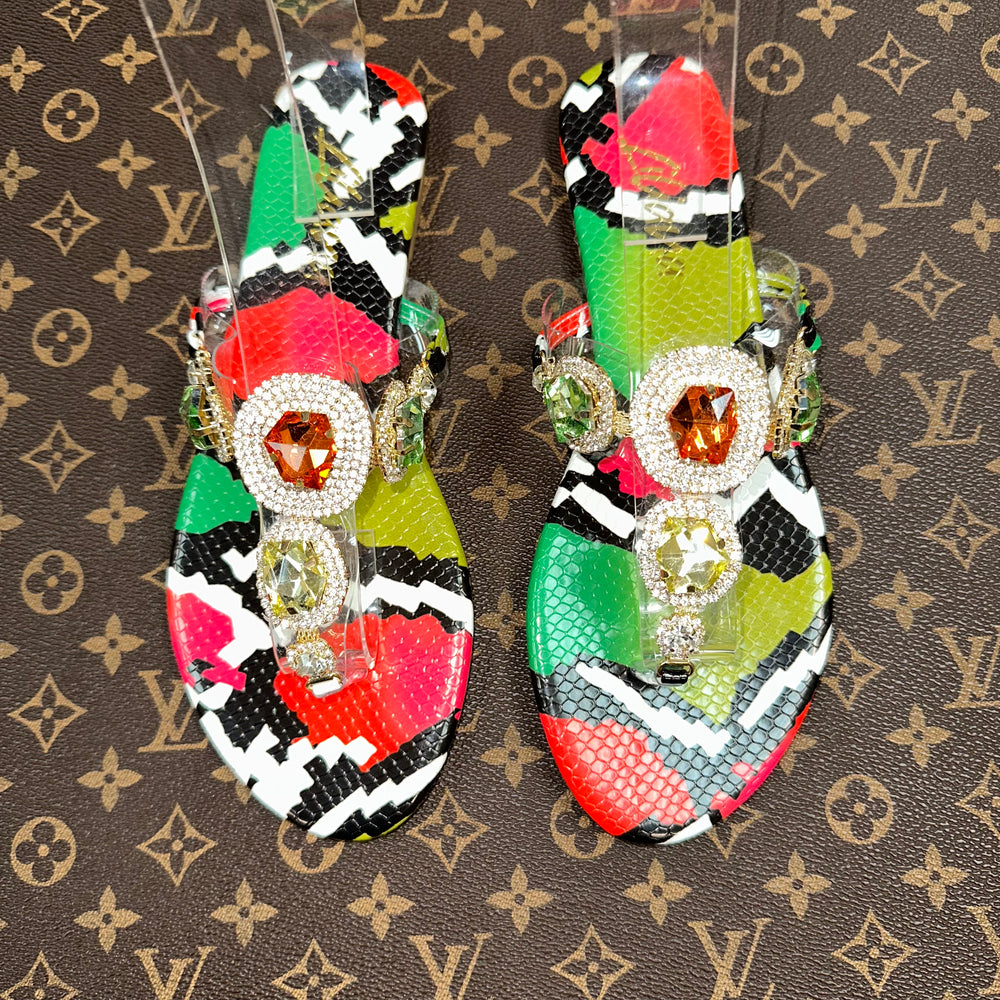 $35 Multi Jeweled Sandals