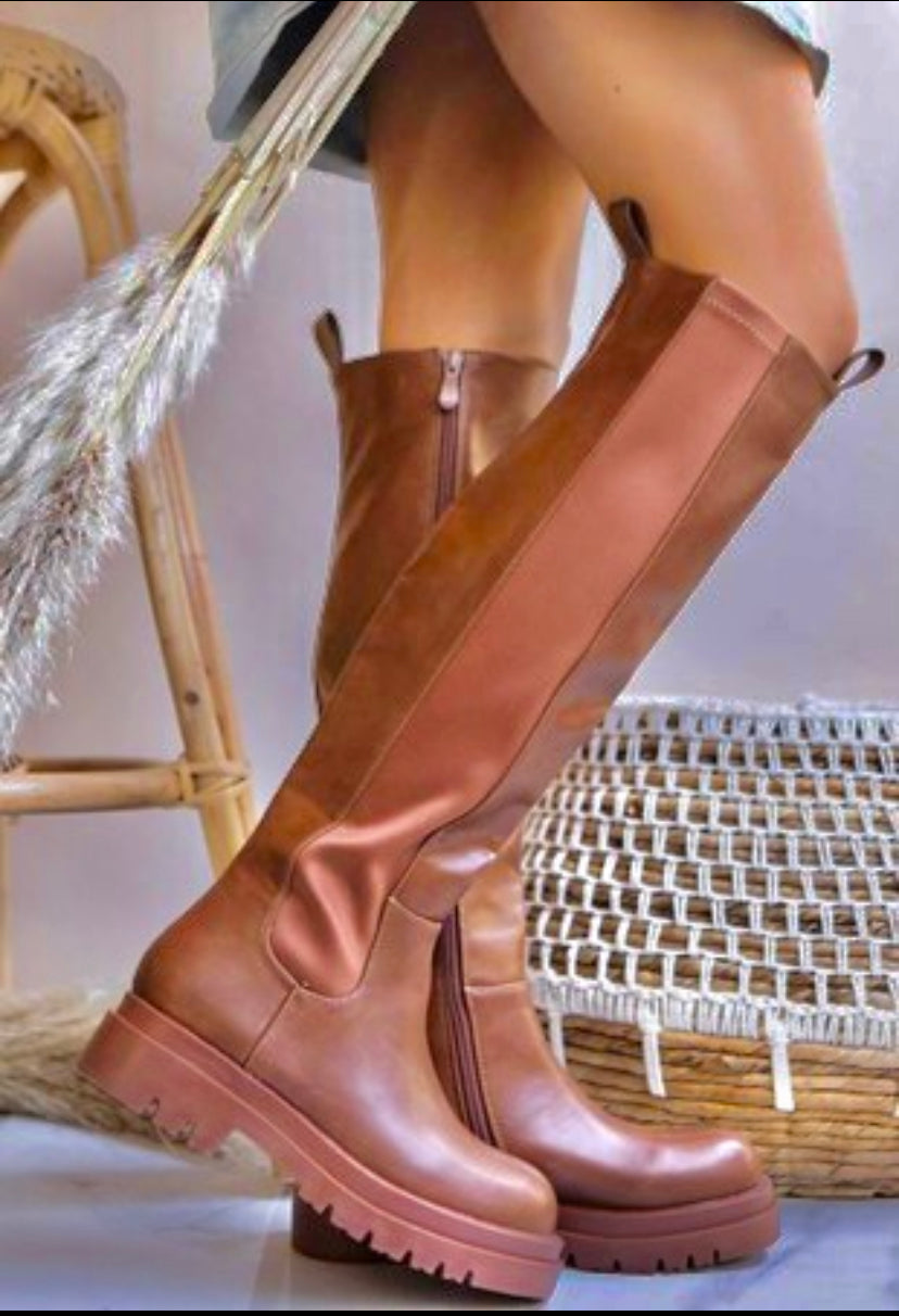CLEARANCE $20 Tan Knee High Boots